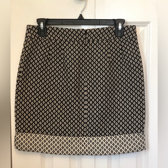 NWT Loft Black & Ivory A-line Skirt - Picture 7 of 10